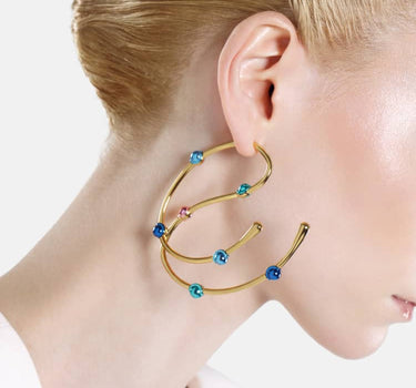 Pendientes colgantes Casa Batlló en oro