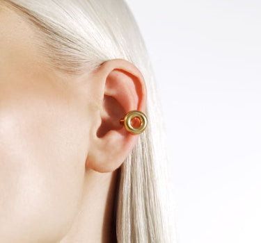 Gold Doughnut Ear Cuff Earring