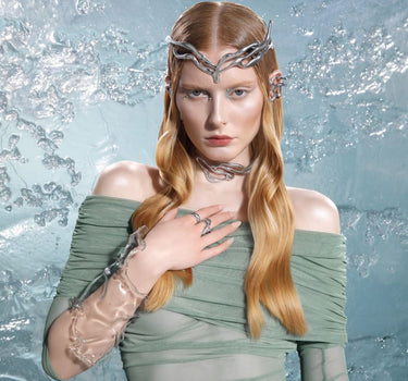 full ear liquid earcuff in silver