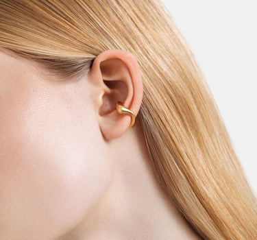 earcuff orgánico tipo capucha de oro