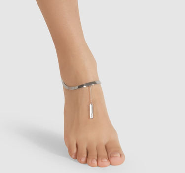Silver Anklet Bracelet with Chain