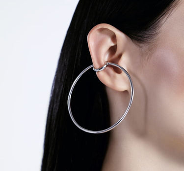 Large Silver Ear Cuff