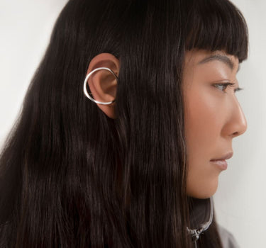 Ear cuff circular perfecto de plata