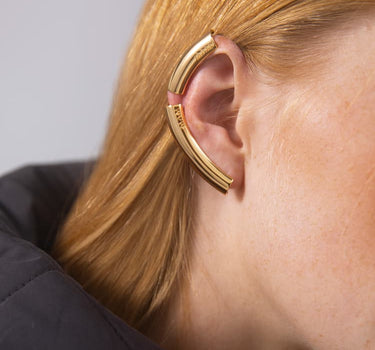 Gold Full Ear Climber Earring