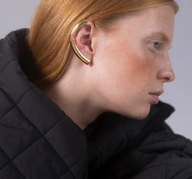 Gold Full Ear Climber Earring