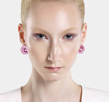 Casa Batlló ball earrings in rose