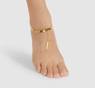 Gold Ankle Bracelet with Chain
