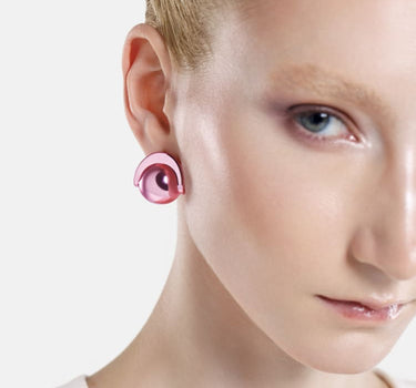 Casa Batlló ball earrings in rose