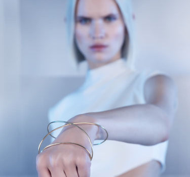 Gold Spiral Statement Bracelet