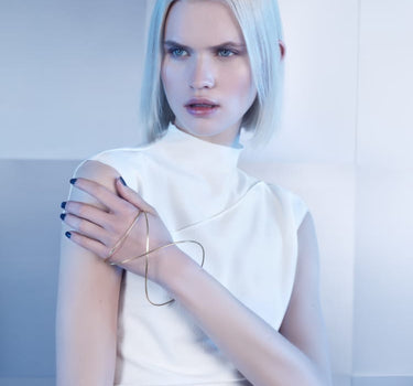 Gold Spiral Statement Bracelet