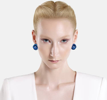 Casa Batlló ball earrings in blue