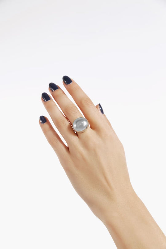 ball ring in silver