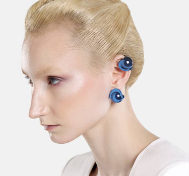 Casa Batlló ball earrings in blue