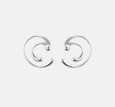 Spiral Drop Earrings - silver