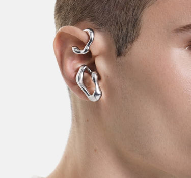 earcuff orgánico envolvente de plata