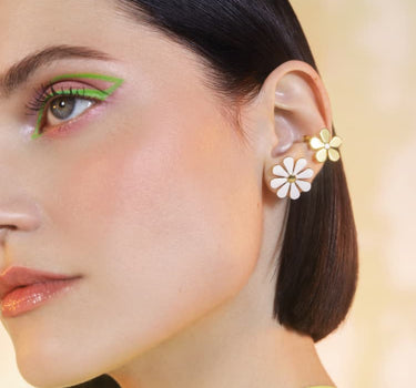 Daisy Earring and Ear Cuff Set