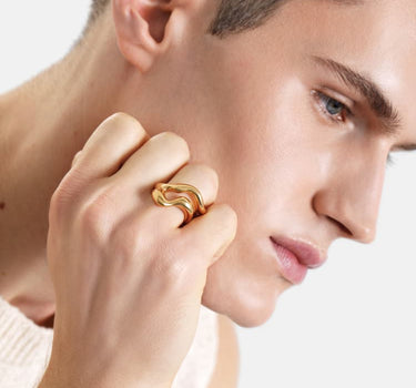 freeform gold ring