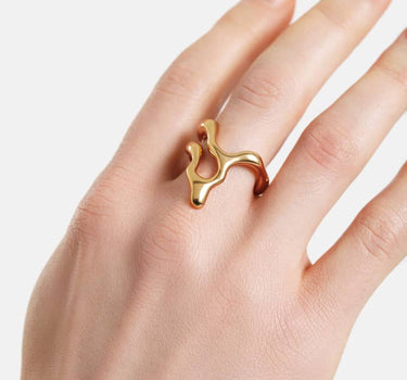 asymmetrical gold ring