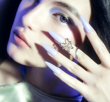 Silver Butterfly Nail Midi Ring