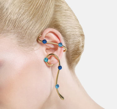 Casa Batlló dangle earcuff in gold
