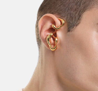 earcuff orgánico envolvente de oro