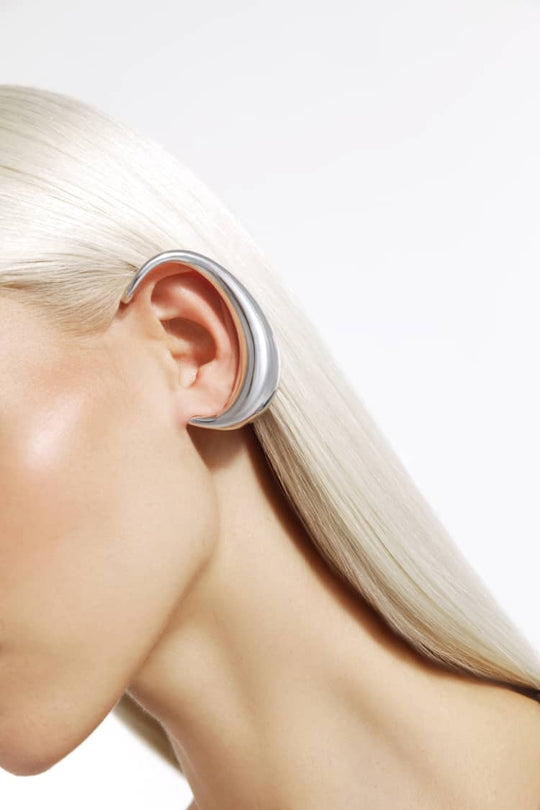 full ear earring in silver