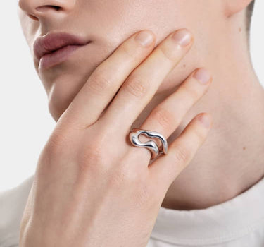 freeform silver ring
