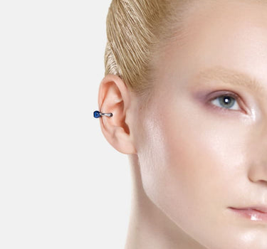 Ear cuff huggie Casa Batlló en plata y azul