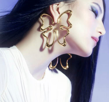 Large Gold Butterfly Earring