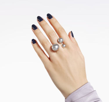Silver Ring with Three Balls