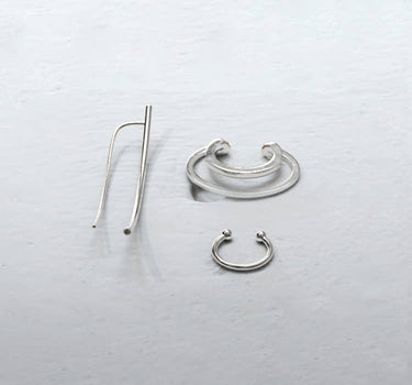 Set de ear cuffs de plata