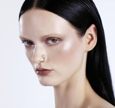 Joya de clip labial de plata