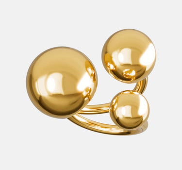 Gold Ring with Three Balls