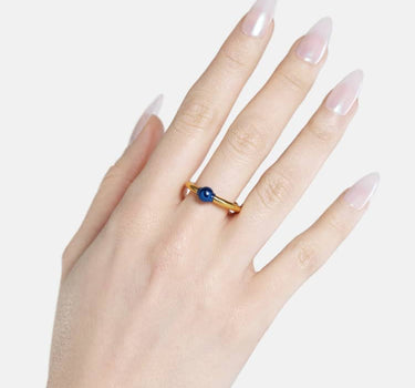 Anillo Casa Batlló en oro y azul