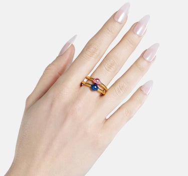 Anillo Casa Batlló en oro y azul