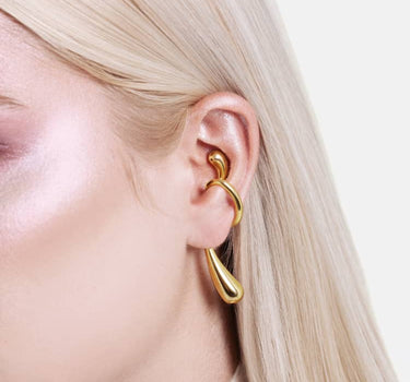 Drop Wrap Ear Cuff - gold