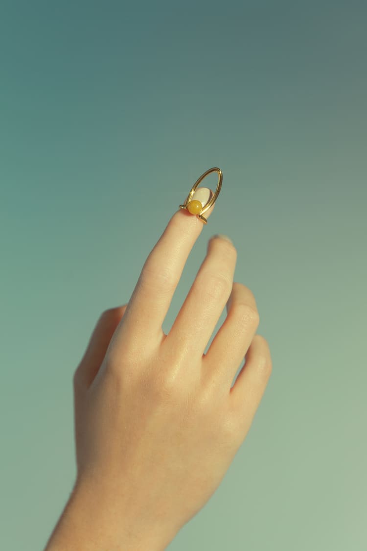 Sterling Silver Hand Sanitizer Yellow Gold Ring Hand Sanitizer