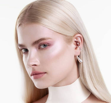 Drop Wrap Ear Cuff - silver