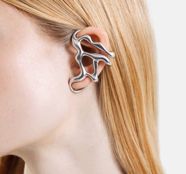 full ear liquid earcuff in silver