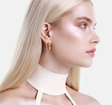 Fluid Drop Earrings - gold