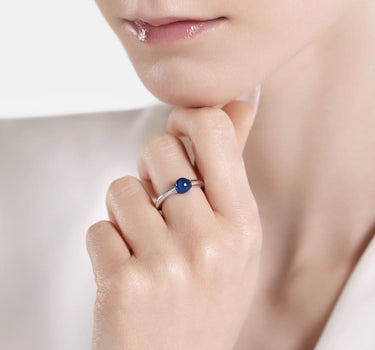 Anillo Casa Batlló en plata y azul