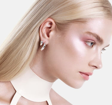 Fluid Drop Earrings - silver