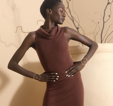 Brazalete redondo de oro