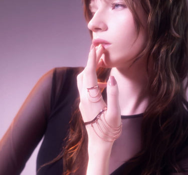 Set of Rose Gold Hand Chains