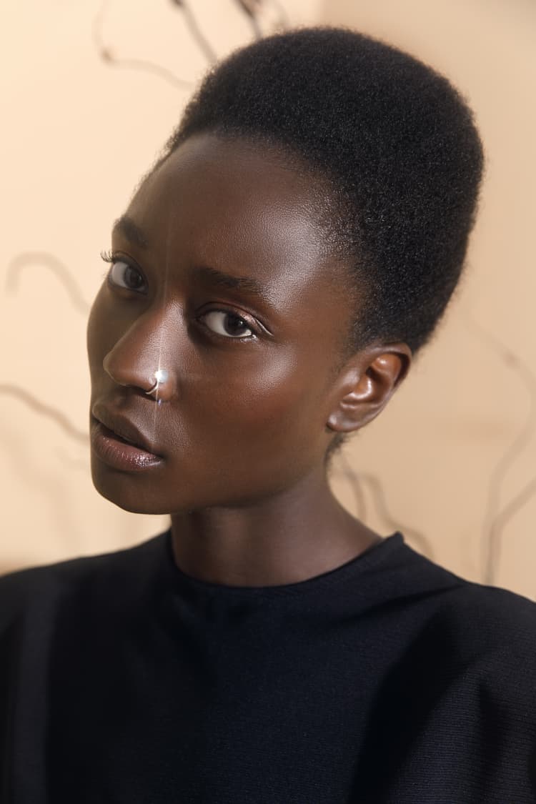 Aro falso de plata para labio o nariz