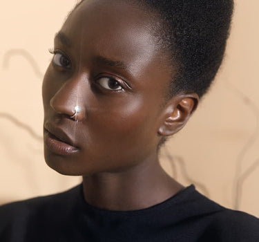 Aro falso de plata para labio o nariz