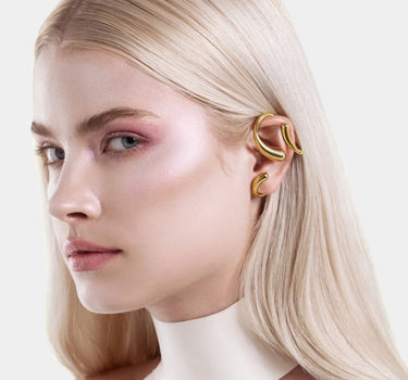 Full Ear Drops Ear Cuff - gold