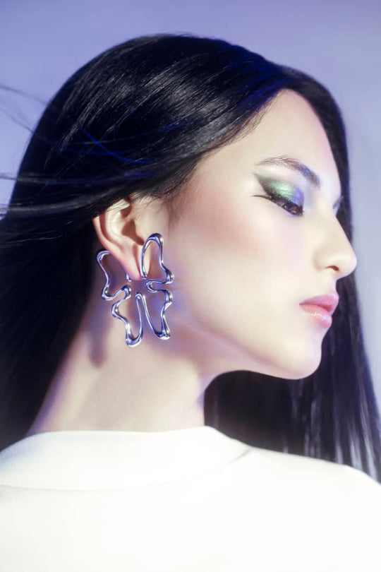 Butterfly earring in silver