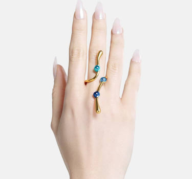 Anillo largo Casa Batlló en oro