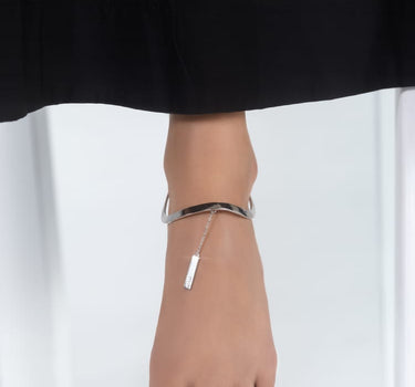 Silver Anklet with Chain